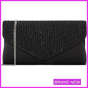 Crystal Rhinestone Evening Clutch Elegant Envelope Handbag Wedding Prom Party